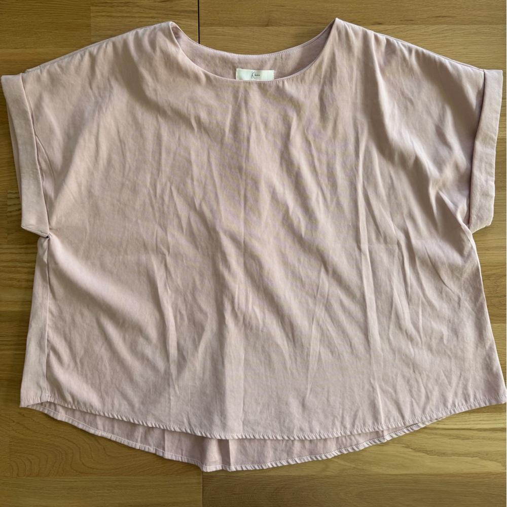 Kensie Women's Light Pink Short Sleeve Blouse
